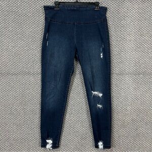 Rewash Blue Jeggings with Distressed Tapered Leg